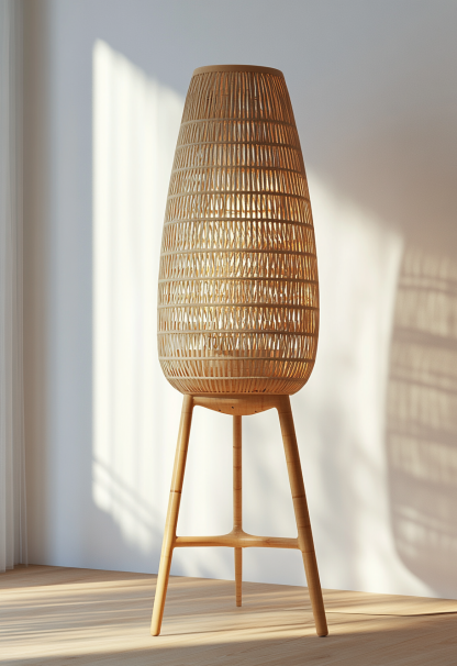 Handmade study, Chinese floor lamp, Japanese retro store decoration, bedroom, homestay, tea room - Image 3