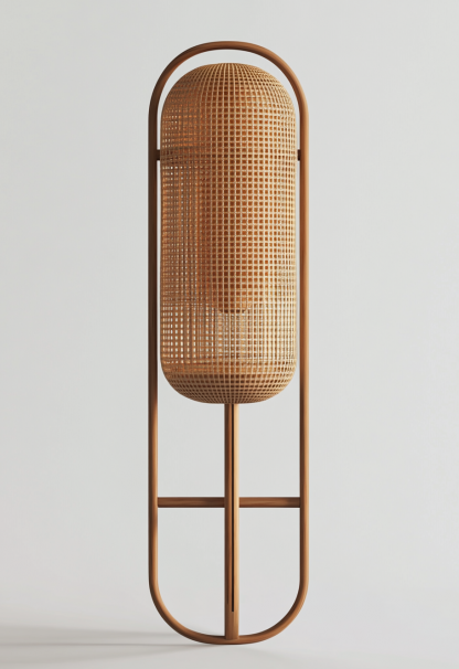 Wabi-sabi style restaurant, rattan weaving floor-standing store, Japanese retro large lamp bedroom, guesthouse decoration, hotel commercial - Image 6