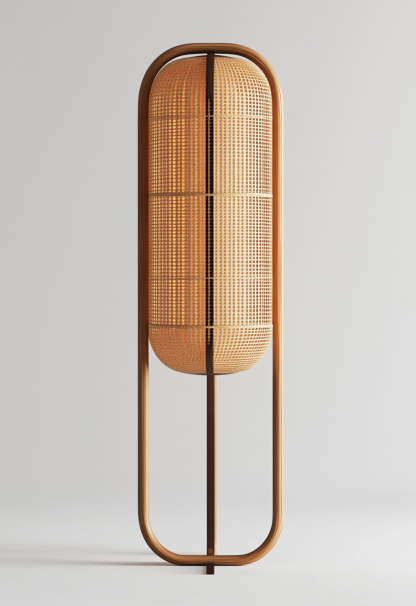 Wabi-sabi style restaurant, rattan weaving floor-standing store, Japanese retro large lamp bedroom, guesthouse decoration, hotel commercial - Image 7