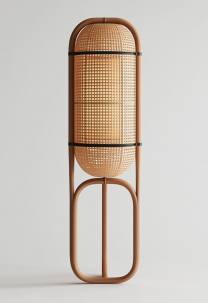 Wabi-sabi style restaurant, rattan weaving floor-standing store, Japanese retro large lamp bedroom, guesthouse decoration, hotel commercial - Image 8