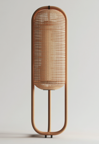 Wabi-sabi style restaurant, rattan weaving floor-standing store, Japanese retro large lamp bedroom, guesthouse decoration, hotel commercial - Image 9