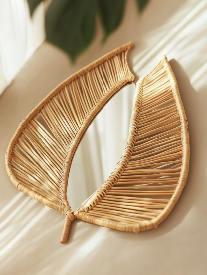French light luxury dressing mirror, home bedroom wall-mounted decorative mirror, magnolia circular bathroom mirror - Image 6