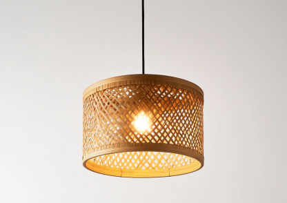 New Chinese-style Zen-inspired tea room lamp, creative and personalized three-head dining room lamp, branch lamp, bamboo woven chandelier - Image 6