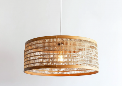 Japanese-style chandeliers, hand-woven lamps for dining rooms, bars, living rooms, bedrooms and restaurants, bamboo woven lamps - Image 4