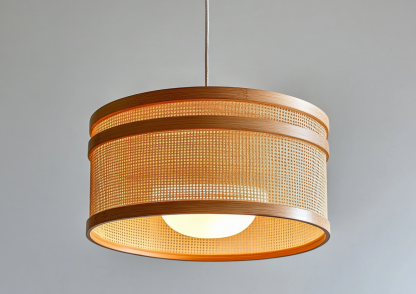 Wabi-sabi style rattan chandelier, dining room bar counter, living room, Southeast Asian creative and simple bedroom, dining room, bamboo weaving lamps - Image 9