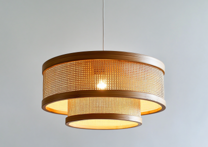 Wabi-sabi style rattan chandelier, dining room bar counter, living room, Southeast Asian creative and simple bedroom, dining room, bamboo weaving lamps - Image 8