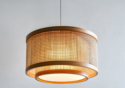 Wabi-sabi style restaurant rattan woven chandelier, Japanese retro store restaurant hot pot restaurant lamp, Zen guesthouse tea room lamp - Image 9