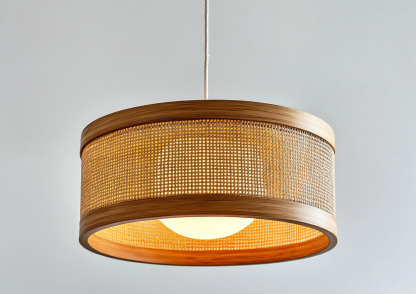 Wabi-sabi style restaurant rattan woven chandelier, Japanese retro store restaurant hot pot restaurant lamp, Zen guesthouse tea room lamp - Image 8