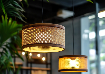 Wabi-sabi style rattan dining room chandelier, living room and bedroom bedside lamp, modern, simple, light luxury and high-end standing table lamp - Image 3