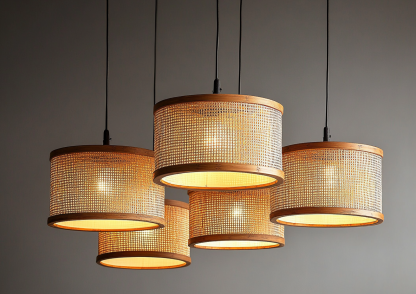 Wabi-sabi style rattan dining room chandelier, living room and bedroom bedside lamp, modern, simple, light luxury and high-end standing table lamp - Image 2