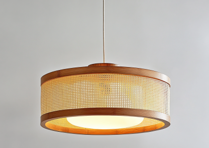Japanese-style chandeliers, hand-woven lamps, dining room, bar counter, living room, Southeast Asian creative and simple bedroom, dining room, bamboo woven lamps - Image 8