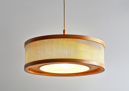 Japanese-style chandeliers, hand-woven lamps, dining room, bar counter, living room, Southeast Asian creative and simple bedroom, dining room, bamboo woven lamps - Image 6
