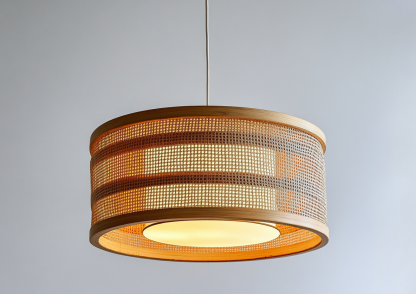 Japanese-style chandeliers, hand-woven lamps, dining room, bar counter, living room, Southeast Asian creative and simple bedroom, dining room, bamboo woven lamps - Image 8