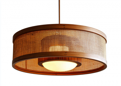 Restaurant chandelier, Japanese wabi-sabi style, homestay tea room bar table lamp, creative and individual designer bedroom bamboo weaving lamp - Image 2