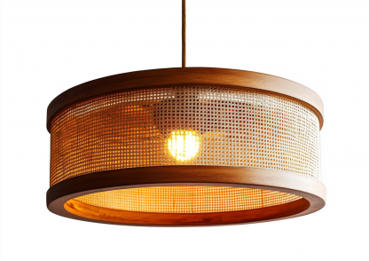 Wabi-sabi style restaurant rattan woven chandelier, Japanese retro store restaurant hot pot restaurant lamp, Zen guesthouse tea room lamp - Image 4