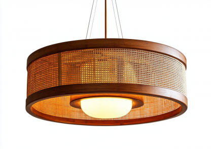 Wabi-sabi style restaurant rattan woven chandelier, Japanese retro store restaurant hot pot restaurant lamp, Zen guesthouse tea room lamp - Image 3