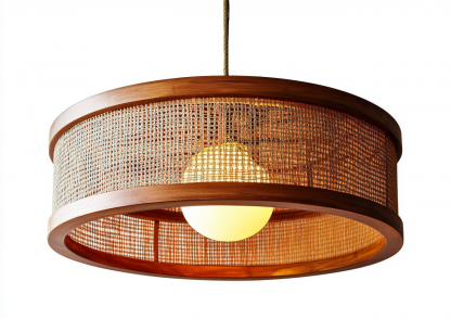 Wabi-sabi style restaurant rattan woven chandelier, Japanese retro store restaurant hot pot restaurant lamp, Zen guesthouse tea room lamp - Image 2