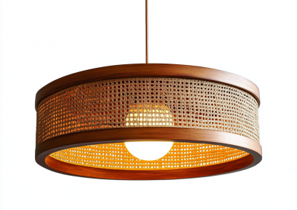 Wabi-sabi style rattan chandelier, dining room bar counter, living room, Southeast Asian creative and simple bedroom, dining room, bamboo weaving lamps - Image 5