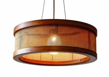 Wabi-sabi style rattan chandelier, dining room bar counter, living room, Southeast Asian creative and simple bedroom, dining room, bamboo weaving lamps - Image 3