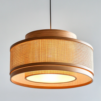 Wabi-sabi style rattan chandelier, living room, dining room, tea room, bamboo chandelier, Chinese-style creative and personalized homestay bamboo art chandelier