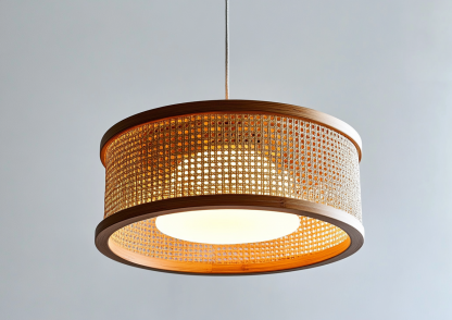 Japanese-style chandeliers, hand-woven lamps, dining room, bar counter, living room, Southeast Asian creative and simple bedroom, dining room, bamboo woven lamps - Image 5