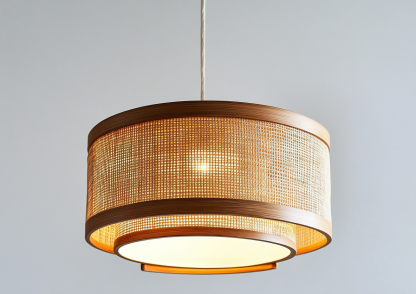 Japanese-style chandeliers, hand-woven lamps, dining room, bar counter, living room, Southeast Asian creative and simple bedroom, dining room, bamboo woven lamps - Image 2