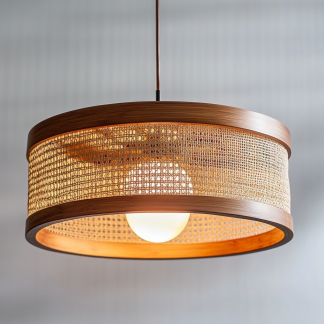 New Chinese-style Zen-inspired tea room lamp, creative and personalized three-head dining room lamp, branch lamp, bamboo woven chandelier