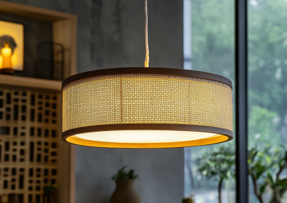 New Chinese-style Zen-inspired tea room lamp, creative and personalized three-head dining room lamp, branch lamp, bamboo woven chandelier - Image 3