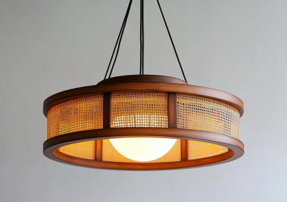 New Chinese-style Zen-inspired tea room lamp, creative and personalized three-head dining room lamp, branch lamp, bamboo woven chandelier - Image 2