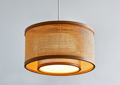 Japanese-style chandeliers, hand-woven lamps, dining room, bar counter, living room, Southeast Asian creative and simple bedroom, dining room, bamboo woven lamps - Image 4