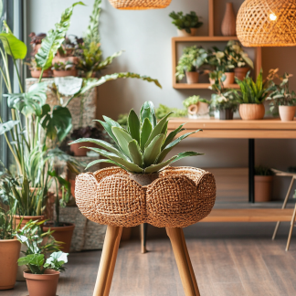 Wabi-sabi style bamboo and rattan chandelier, Zen tea room, homestay designer, living room, bedroom, dining room, retro Japanese personality