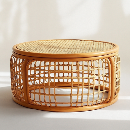 Pet bed, wicker dog bed, cat bed, American-style retro solid wood animal house furniture, Teddy Bichon Frise dog mattress - Image 4