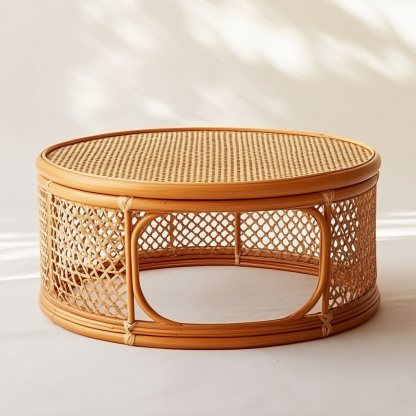 Pet bed, wicker dog bed, cat bed, American-style retro solid wood animal house furniture, Teddy Bichon Frise dog mattress - Image 2