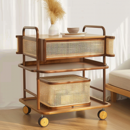 Small cart, advanced medical hairdressing, mobile storage rack, plastic surgery care instrument, hand-pushed tool cart - Image 4