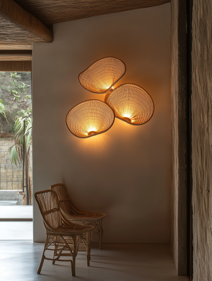 Modern, simple and warm wall lamps, hand-woven LED lamps, living room and bedroom decorative lamps, warm light walls - Image 6