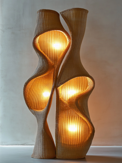 Wabi-sabi style floor lamp, living room sofa, bedroom bedside lamp, creative and personalized designer decorative atmosphere lighting - Image 10