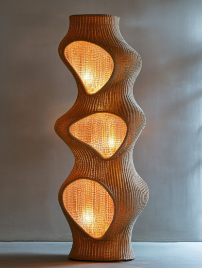 Wabi-sabi style floor lamp, living room sofa, bedroom bedside lamp, creative and personalized designer decorative atmosphere lighting - Image 9