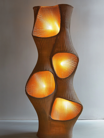 Wabi-sabi style floor lamp, living room sofa, bedroom bedside lamp, creative and personalized designer decorative atmosphere lighting - Image 8