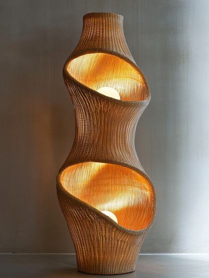 Wabi-sabi style floor lamp, living room sofa, bedroom bedside lamp, creative and personalized designer decorative atmosphere lighting - Image 7
