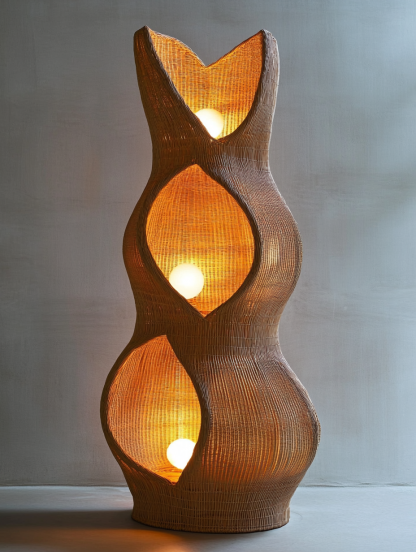 Wabi-sabi style floor lamp, living room sofa, bedroom bedside lamp, creative and personalized designer decorative atmosphere lighting - Image 6