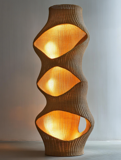 Wabi-sabi style floor lamp, living room sofa, bedroom bedside lamp, creative and personalized designer decorative atmosphere lighting - Image 3