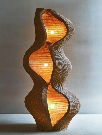 Wabi-sabi style floor lamp, living room sofa, bedroom bedside lamp, creative and personalized designer decorative atmosphere lighting - Image 2