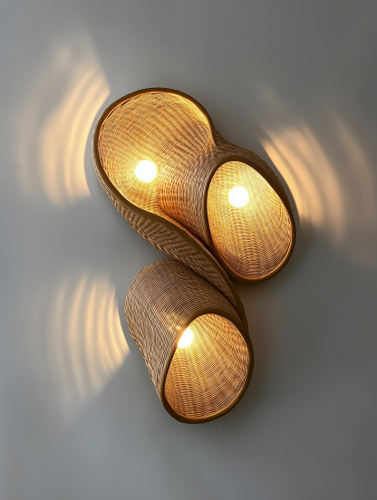 Japanese Zen-style lighting fixtures, wabi-sabi homestay living room and tea room retro lamps, bedroom simple, individual and creative bedside and wall lamps