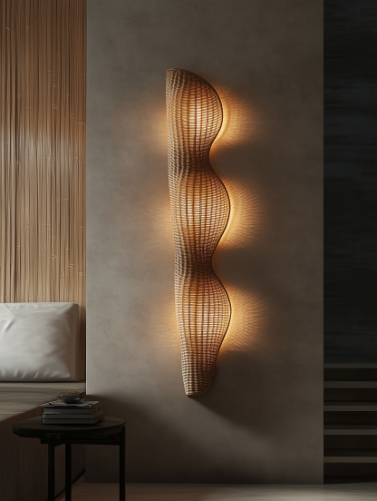 Wabi-sabi style rattan chandelier, Chinese retro style, ancient Zen tea house, famous inn hotel, Internet celebrity hotel - Image 6