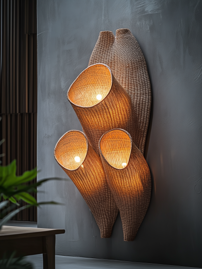 Wabi-sabi style rattan chandelier, Chinese retro style, ancient Zen tea house, famous inn hotel, Internet celebrity hotel - Image 5