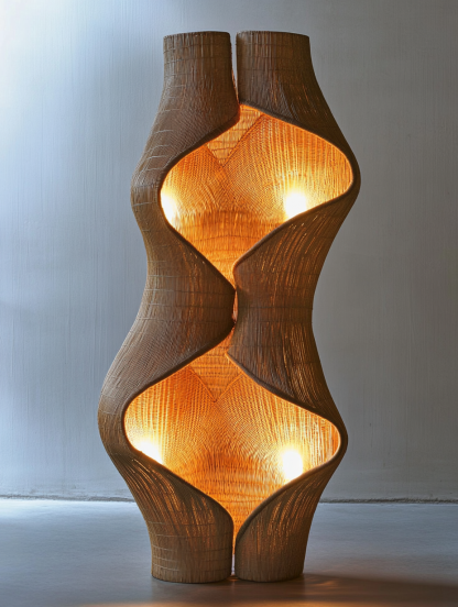 Creative abstract solid wood sculpture ornaments in the hotel lobby, high-end model room, living room and entrance hall wood carving decorative artworks - Image 6