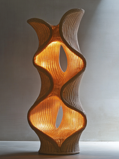 Wabi-sabi style floor lamp, living room sofa, bedroom bedside lamp, creative and personalized designer decorative atmosphere lighting - Image 9