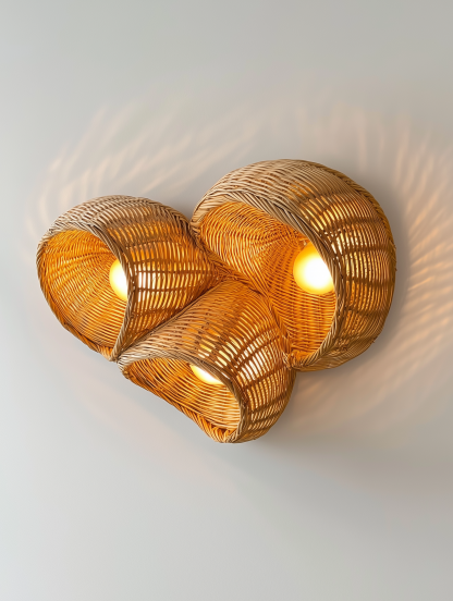 Wabi-sabi style rattan chandelier, Chinese retro style, ancient Zen tea house, famous inn hotel, Internet celebrity hotel - Image 2