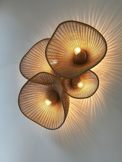 Modern, simple and warm wall lamps, hand-woven LED lamps, living room and bedroom decorative lamps, warm light walls - Image 3