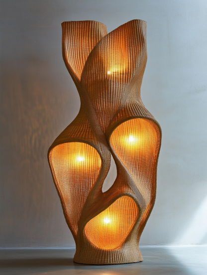 Wabi-sabi style floor lamp, living room sofa, bedroom bedside lamp, creative and personalized designer decorative atmosphere lighting